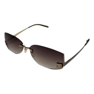 Loewe Pre-owned Accessories, female, Brown, Size: ONE SIZE Pre-owned Metal Sunglasses