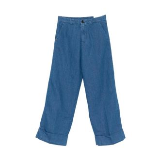 White Sand Wide Jeans, female, Blue, Size: 2XS Trousers