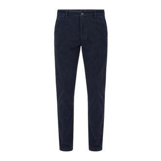 Trussardi Pantalone - Heren - Broeken - Blauw - Maat: 3XL Katoen