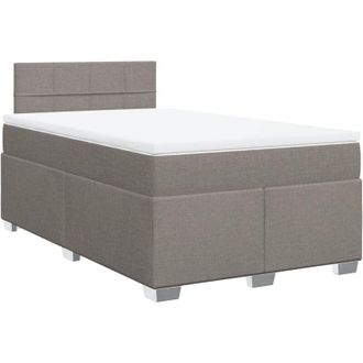 vidaXL Vidaxl - Cama Box Spring Con Colch&oacute;n Tela Gris Taupe 120x200 Cm