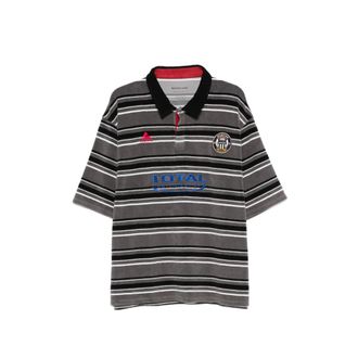 Martine Rose Striped Logo Polo Shirt