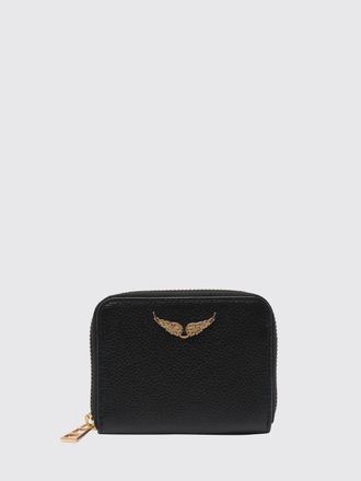 Zadig&Voltaire Continental Grained Cowhide Wallet with Zip Closure