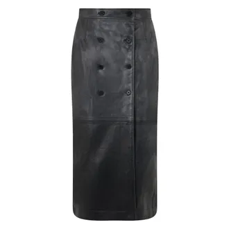 Alberta Ferretti Dames, Rokken, Zwart, Maat: M Leer