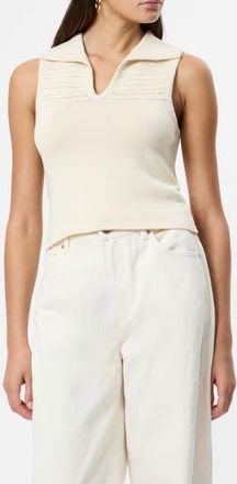 French Connection Nellis Pointelle Stitch Sweater Tank in Ecru at Nordstrom Rack, Size X-Large