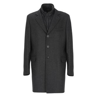 Fay Double Coat - Heren - Mantel - Grijs - L - Wol - Jassen