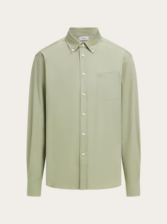 Ferragamo Men Button down shirt Green