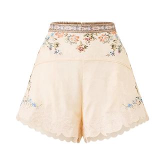Camilla Dames, Korte broeken, Beige, Maat: M Viscose