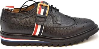 Thom Browne Klassieke Geveterde Schoenen - Heren - Veterschoenen - Zwart - 40 EU - Leer - Schoenen
