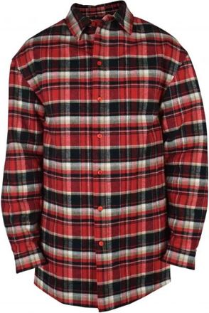 Balenciaga Geruit katoenen overhemd - Heren - Casual Overhemden - Rood - S - Katoen - Overhemden