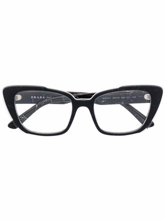 Prada Bril met cat-eye montuur - Zwart