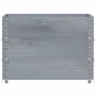 Berkfield Home Practical Garden Planter Grey 80x60 cm Solid Wood Pine