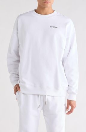 Off-white Tattoo Arrow Skate Crewneck Sweater in White-Black at Nordstrom Rack, Size Xx-Large