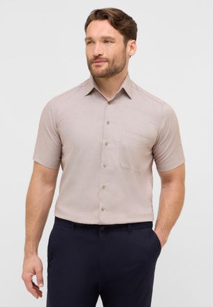 Eterna Kurzarmhemd ETERNA COMFORT FIT, Herren, Gr. 42, Normalgr&ouml;ssen, braun (mandel), 100% Baumwolle, normal, Hemden Kurzarmhemd, NON IRON (b&uuml;gelfrei)