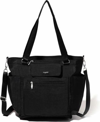 Baggallini Womens Modern Avenue Crossbody Tote Bag with Wristlet