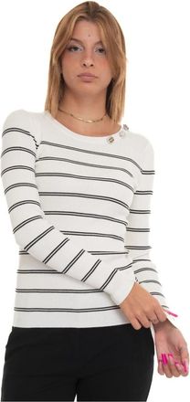 Liu Jo Mf 3001 Pullover - Dames - Ronde hals truien - Veelkleurig - XL - Polyester - Truien & Vesten