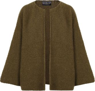 Cortana Hana Jacket - Dames - Cashmere truien - Groen - M - Kasjmier - Truien & Vesten