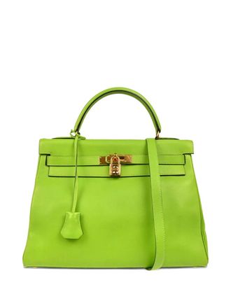 Hermès 1996 Kelly Retourne 32 tote bag - Green