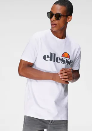 Ellesse T-Shirt ELLESSE SL PRADO TEE, Herren, Gr. XL, weiss (wei&szlig;), Obermaterial: 100% Baumwolle, Basic schmal h&uuml;ftlang, Rundhals, Shirts T-Shirt