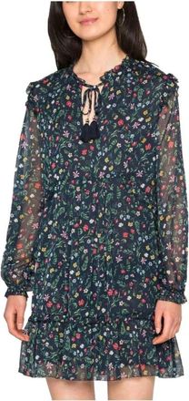 Pepe Jeans London Korte jurken - Dames - Korte kleedjes - Groen - S - Polyester - Kleedjes