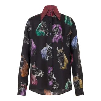 Moschino Camicia - Dames - Blouses & Shirts - Veelkleurig - Maat: M Zijde