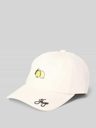 HUGO BOSS Basecap aus reiner Baumwolle Modell ALLY-E-F in Offwhite, Gr&ouml;&szlig;e 1