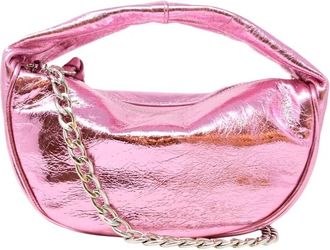 by FAR By Far Baby Cush Pink Metallic Leather Handbag