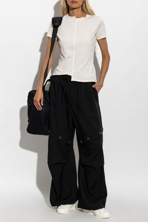 Yohji Yamamoto T-shirt With Logo, Womens, White