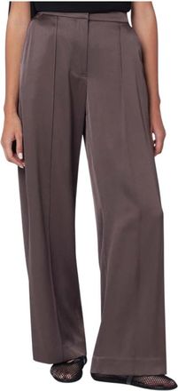 SIMKHAI Wijde broek - Dames - Wijde Broeken - Bruin - S - Polyester - Broeken