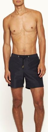 Orlebar Brown Bulldog Drawcord Mid-Length Lightweight Drawcord Swim Shorts in Night Iris at Nordstrom, Size 28