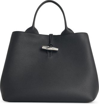 Longchamp Borsa Longchamp Con Lear NeraL Maniglia Le Roseau