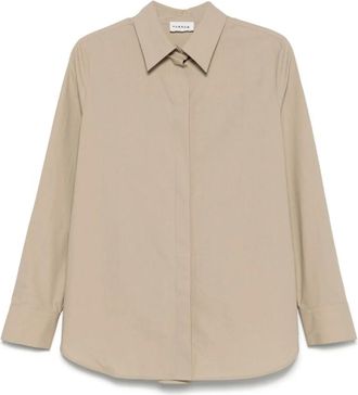 P.A.R.O.S.H. P.a.r.o.s.h., Overhemden, Dames, Beige, S, Beige Button-Up Shirt