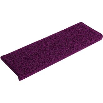 vidaXL vidaXL Tappetini per scale 15 pz 65x21x4 cm Rosa Bordo rettangolare