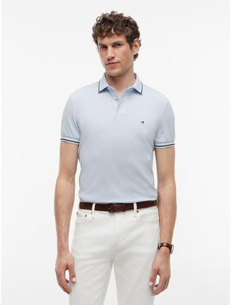 Tommy Hilfiger Mens Slim Fit Tipped Polo - Blue - XXL