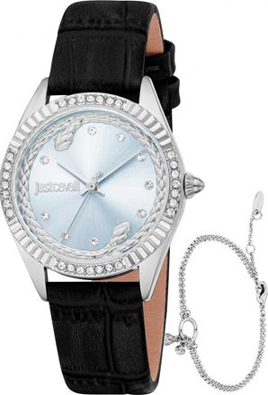 Just Cavalli Womens JC1L361L0015 Ladies Vittoria Glam Watch and Bracelet Gift Set - Silver - One Size