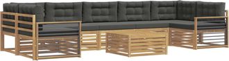 vidaXL Conjunto De Sof&aacute;s De Exterior 8 Uds. Blanco Y Antracita Vidaxl