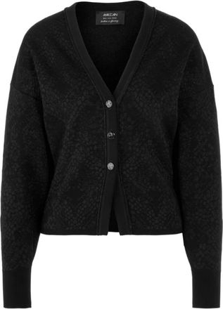Marc Cain Gebreide cardigan Knitted in Germany - Dames - Truien - Zwart - Maat: L Viscose