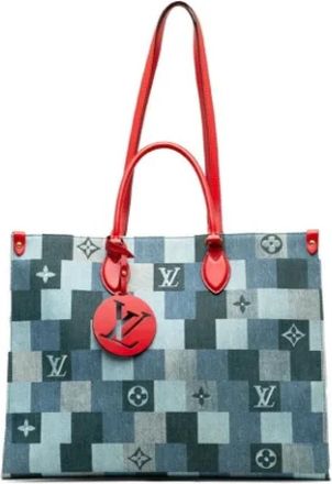 Louis Vuitton Tweedehands leren Louis Vuitton tassen - Dames - Vintage Shopper - Blauw - ONE Size - Leer - Vintage