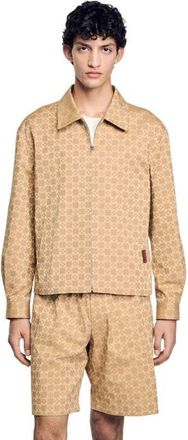 Sandro Square Cross zip-up jacket at Nordstrom, Size Xx-Large