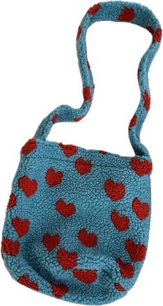 Generic Autumn and winter shoulder bag womens plush casual large-capacity crossbody bag(15,27 * 30cm)