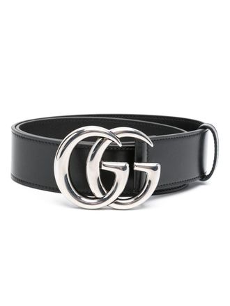 Gucci double G leather belt - women - Leather - 70 - Black