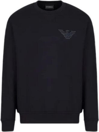 Emporio Armani Sweatshirts, male, Black, 2XL, Black Sweatshirt 6K1M861Jqnz0999