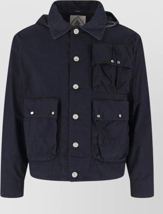 C.P. Company hooded coat adjustable cuffs front pockets goggles