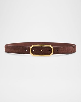 Veronica Beard Loop Suede Belt