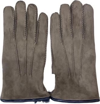Restelli Guanti Gloves - Heren - Handschoenen - Bruin - 9 1/2 IN - Su&egrave;de - Accessoires