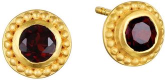 Satya Jewelry Grounding Energy Garnet Stud Earrings