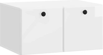 vidaXL Mueble De Tv De Pared 59,5 X 41 X 30 Cm Blanco Brillante Vidaxl