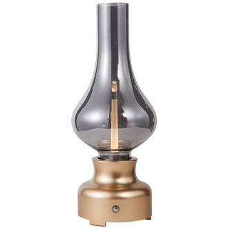 Lindby Lindby L&aacute;mpara De Mesa Led maxentius En Gris Vidrio