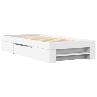 Berkfield Home Durable Bed Frame Frame White 75x190 cm Small Single Wood