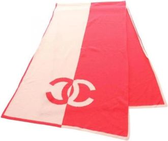Chanel Pre-owned Scarves, female, Pink, Size: ONE SIZE Pre-owned Cashmere Scarf
