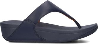 FitFlop Blauwe Leren Teenslipper - Dames - Sleehakken - Blauw - 42 EU - Schoenen